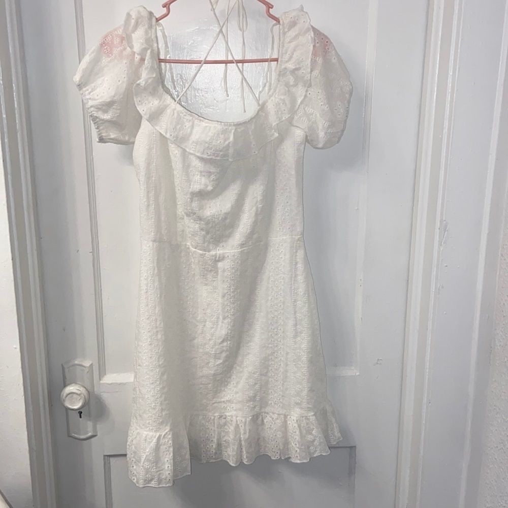 Hyfve White Puff Sleeve Dress NWT